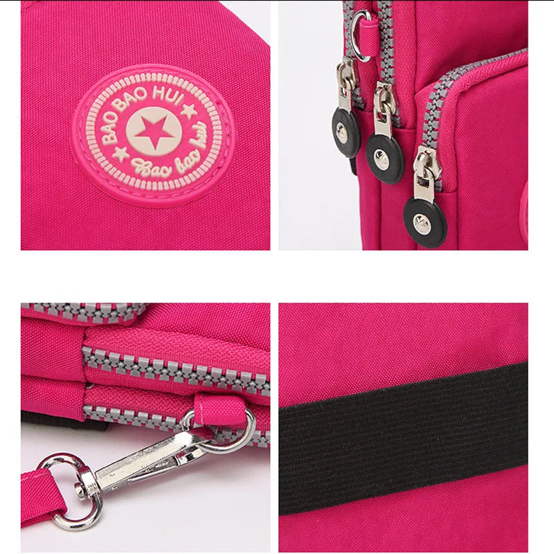 Small Shoulder Bags Nylon Women Mobile Phone Bags Mini Female