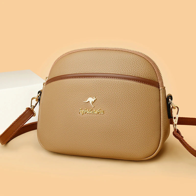 Split Leather Shell Purses Crossbody Bags for Women