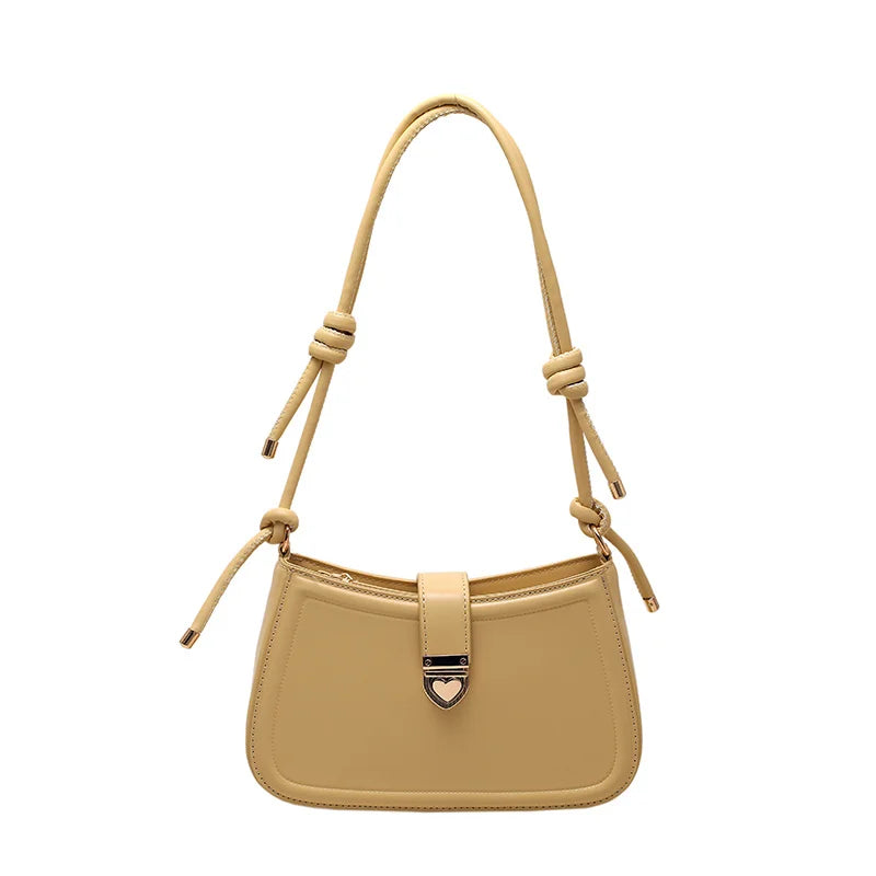 Solid PU Leather Shoulder Bags for Women Lady Crossbody Bags