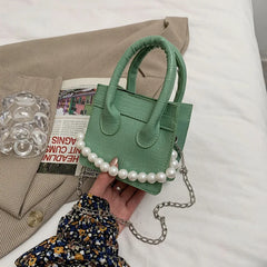 Crocodile Pattern Chain Shoulder Messenger Bag for Women