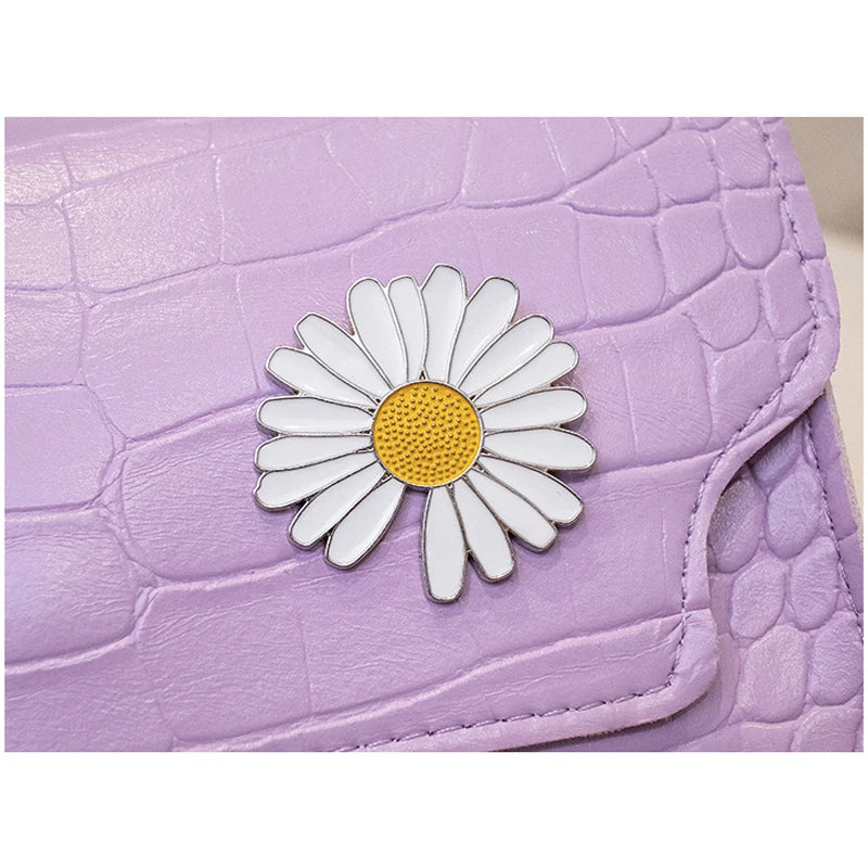 Small Square Bag Shoulder Bags For Women Vintage Cute Student Chain PU Daily