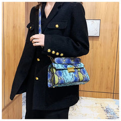Vintage Snake Skin Pattern Shoulder Messenger Bags