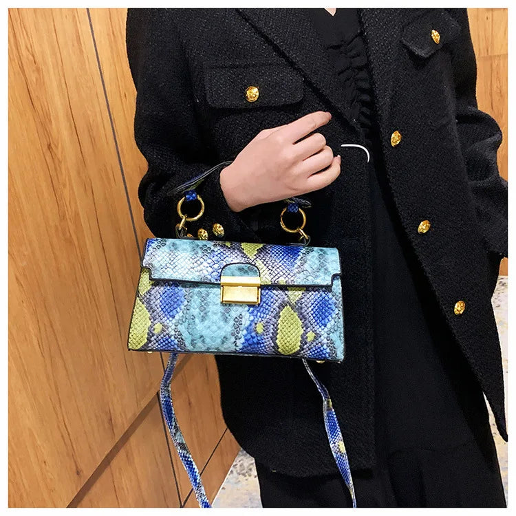 Vintage Snake Skin Pattern Shoulder Messenger Bags