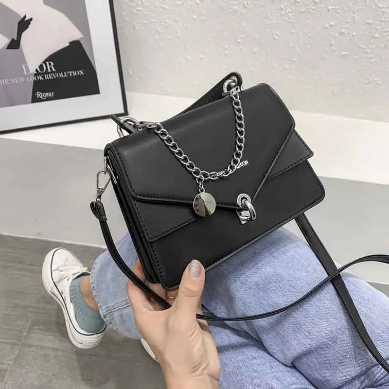 Small Square Handbag Tote Pu Leather Shoulder Crossbody Bag