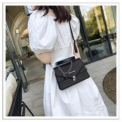 Small Square Handbag Tote Pu Leather Shoulder Crossbody Bag