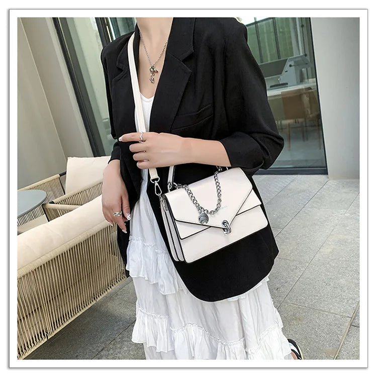 Small Square Handbag Tote Pu Leather Shoulder Crossbody Bag