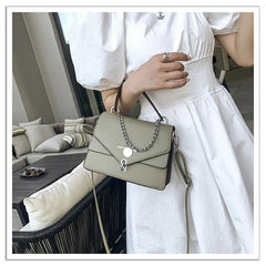 Small Square Handbag Tote Pu Leather Shoulder Crossbody Bag