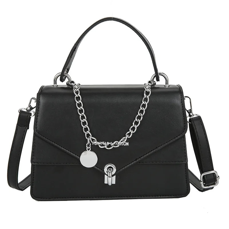 Small Square Handbag Tote Pu Leather Shoulder Crossbody Bag