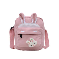 Small Square Rabbit Shoulder Bag Nylon Ladies Handbag