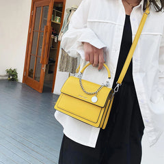 Small Square Satchels Women Bags High Chain Shoulder Bags Top-Handle Purses