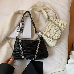 Small Square Shoulder Bags Solid Chain Crossbody Bags for Women