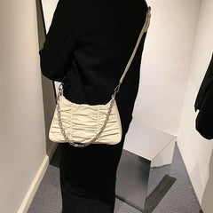 Small Square Shoulder Bags Solid Chain Crossbody Bags for Women