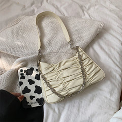 Small Square Shoulder Bags Solid Chain Crossbody Bags for Women