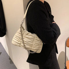 Small Square Shoulder Bags Solid Chain Crossbody Bags for Women