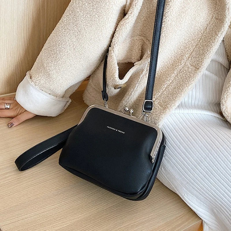 Retro Small Women Bag Clip Crossbody Bag