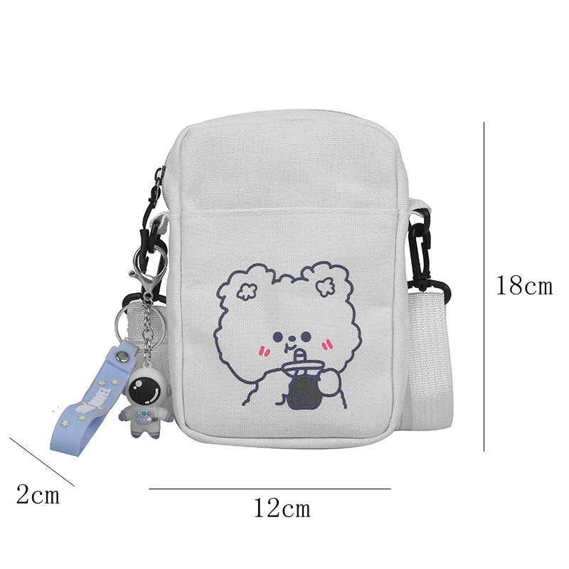 Canvas Crossbody Small Bags for Women Cloth Phone Shoulder Bags