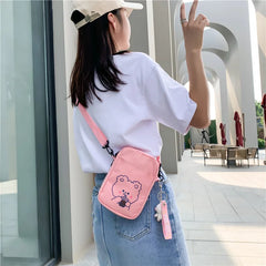 Canvas Crossbody Small Bags for Women Cloth Phone Shoulder Bags
