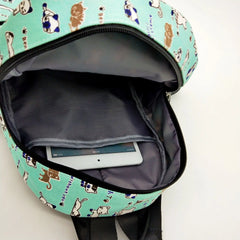 Small Women Canvas Backpack Teenagers Casual Daypack Mini Backpack Girls