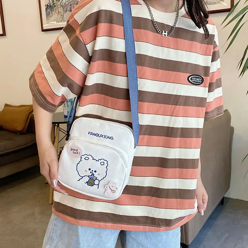Women Mini Cartoon Print Shoulder Bag Crossbody Handbag