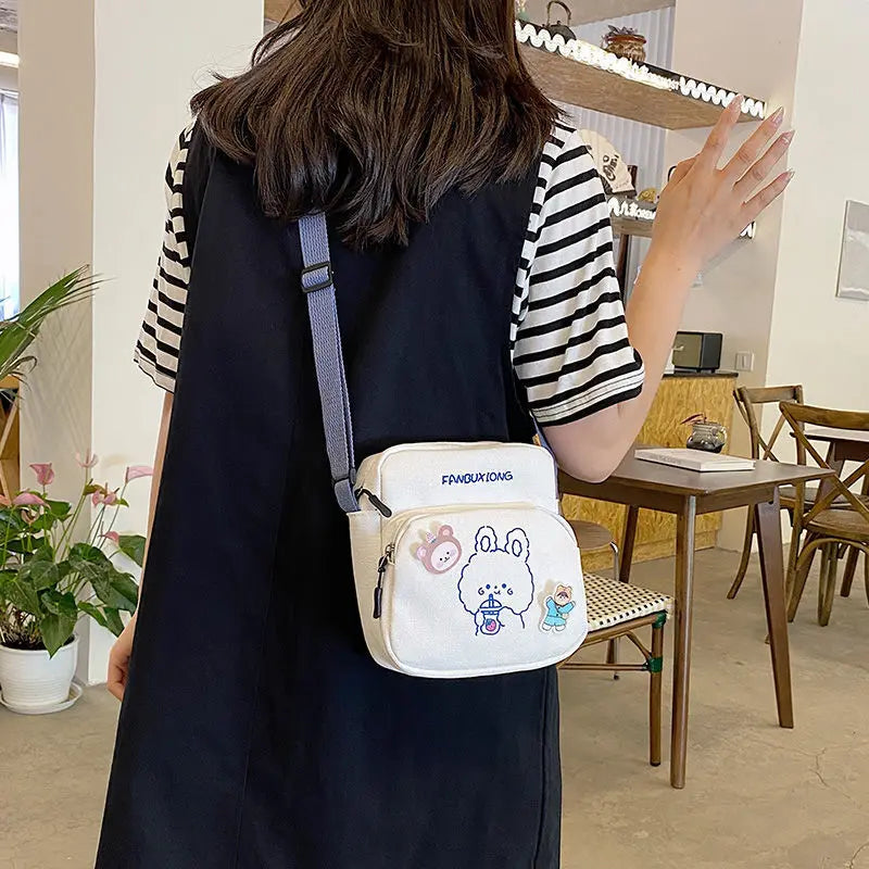 Women Mini Cartoon Print Shoulder Bag Crossbody Handbag