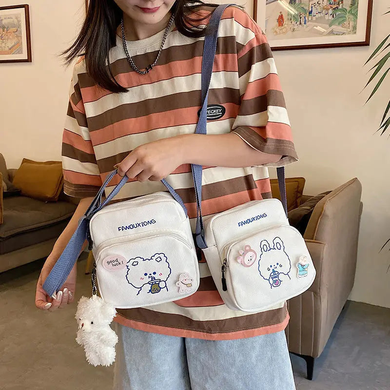 Women Mini Cartoon Print Shoulder Bag Crossbody Handbag