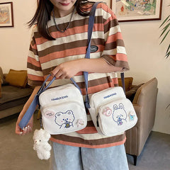 Women Mini Cartoon Print Shoulder Bag Crossbody Handbag