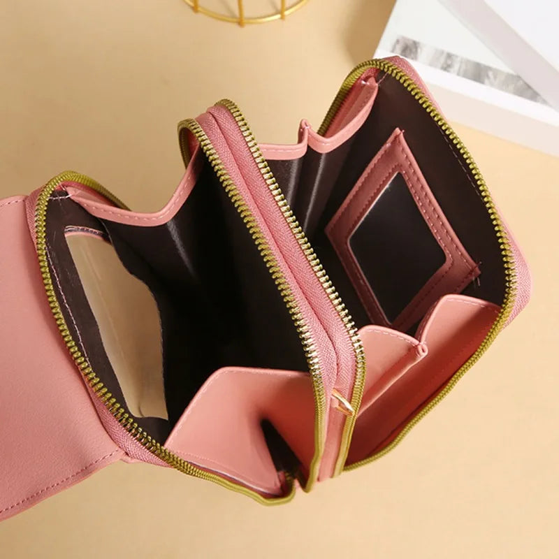 Small Women Handbag PU Leather Bag Touch Screen Phone Purse