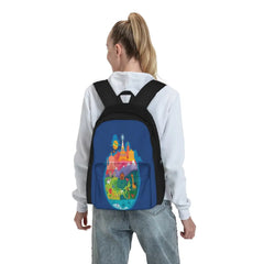 Vintage Small World Backpacks for Men and Women