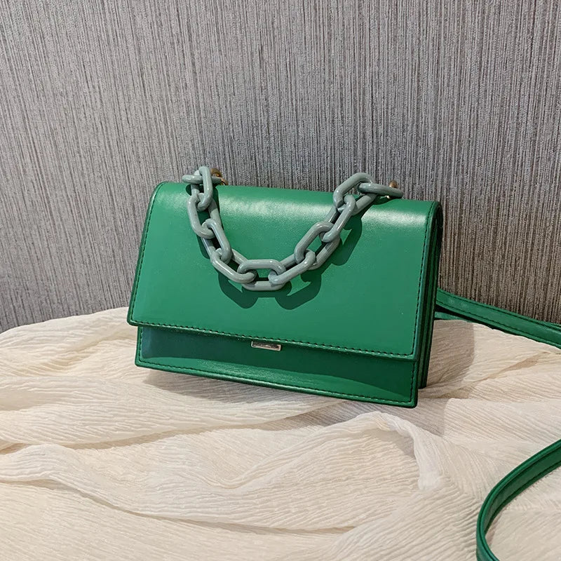 Small Bag Women Wide Shoulder Strap PU Female Bag