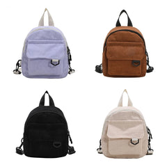 Corduroy Backpack for Girls Women Female