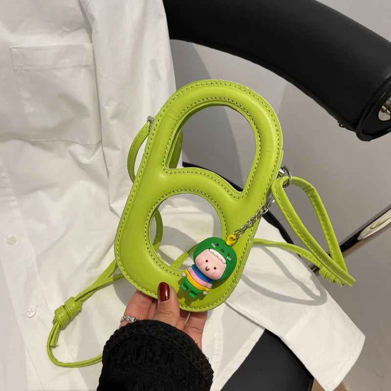 Small Bubble Shoulder Bag Mini Handbag Hollow Phone Bag