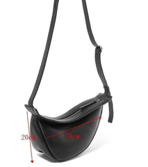 Leather Half-Moon Chest Bag with Single Strap