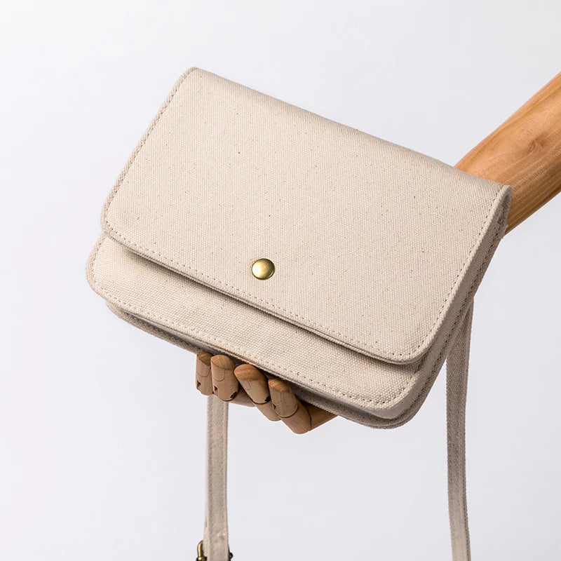 Japanese Small Square Bag Canvas Bag for Women