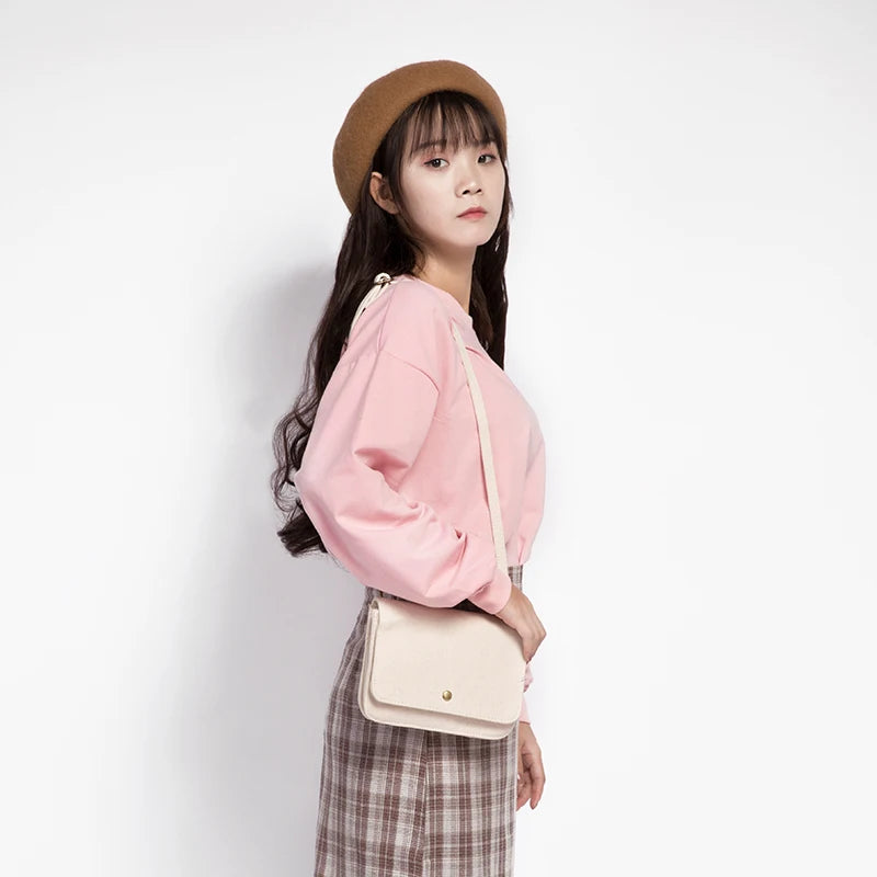Japanese Small Square Bag Canvas Bag for Women