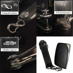 Leather Keychain Car Key Pouch Bag Holder Wallet Chain Ring Organizer
