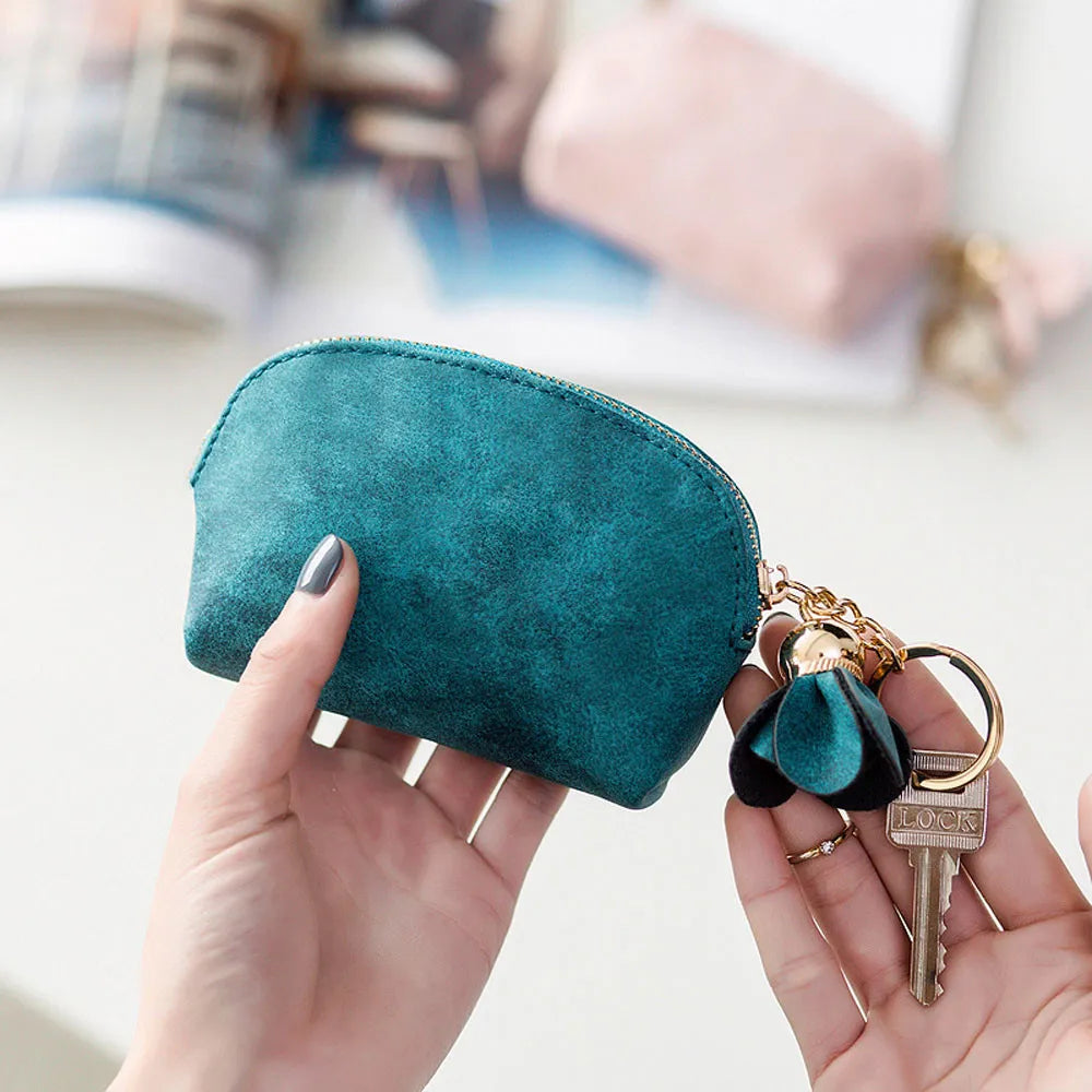 Compact Leather Mini Wallet for Women