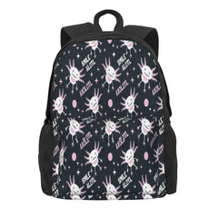 Smile Axolotl Backpacks Men's & Women's Bags Your Name B