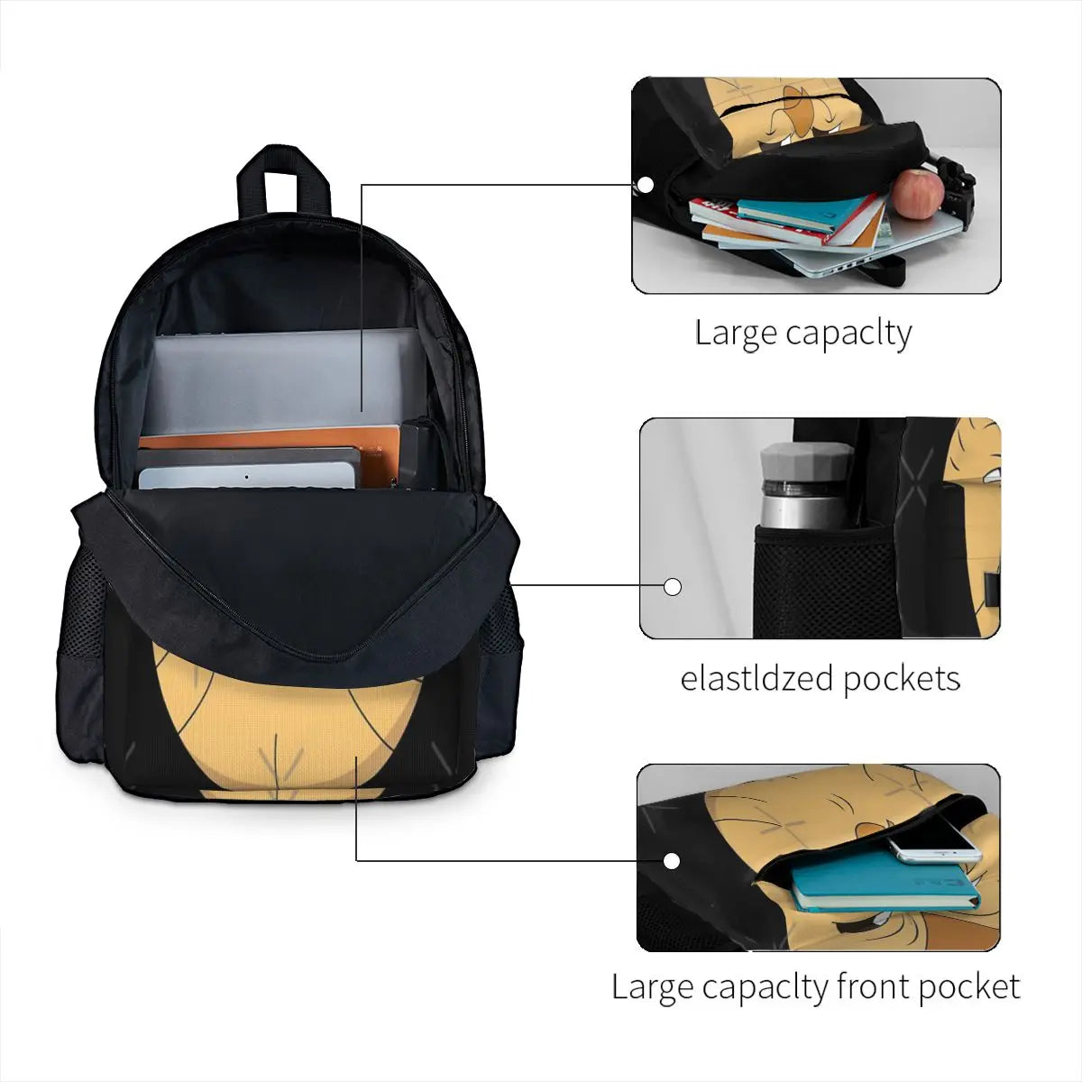 Hooty The Owl House Backpack - Anime Zipper Bag for Men Women Kids