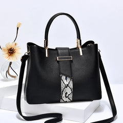 Vintage Snake Pattern Handbags for Women Shoulder Bag