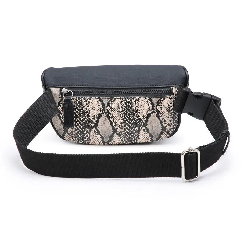 Snake Texture Women Belt Bum Bag High Women Fanny Packs