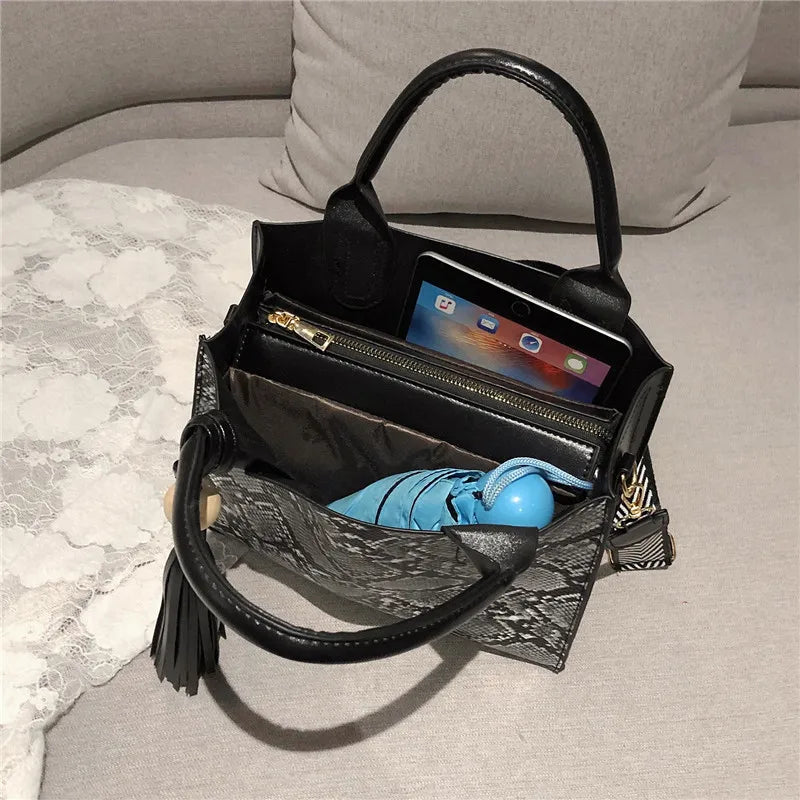 Snake Women's Crossbody Shoulder Bag High PU Party Handbag