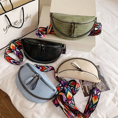 Snake Skin Shoulder Bag for Men and Women
