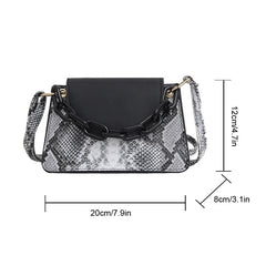 Snakeskin Pattern Handbag Shoulder Bag for Women