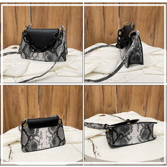Snakeskin Pattern Handbag Shoulder Bag for Women