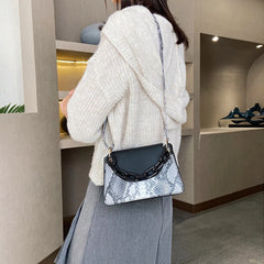Snakeskin Pattern Handbag Shoulder Bag for Women