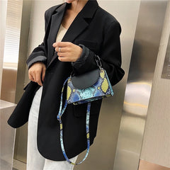 Snakeskin Pattern Handbag Shoulder Bag for Women