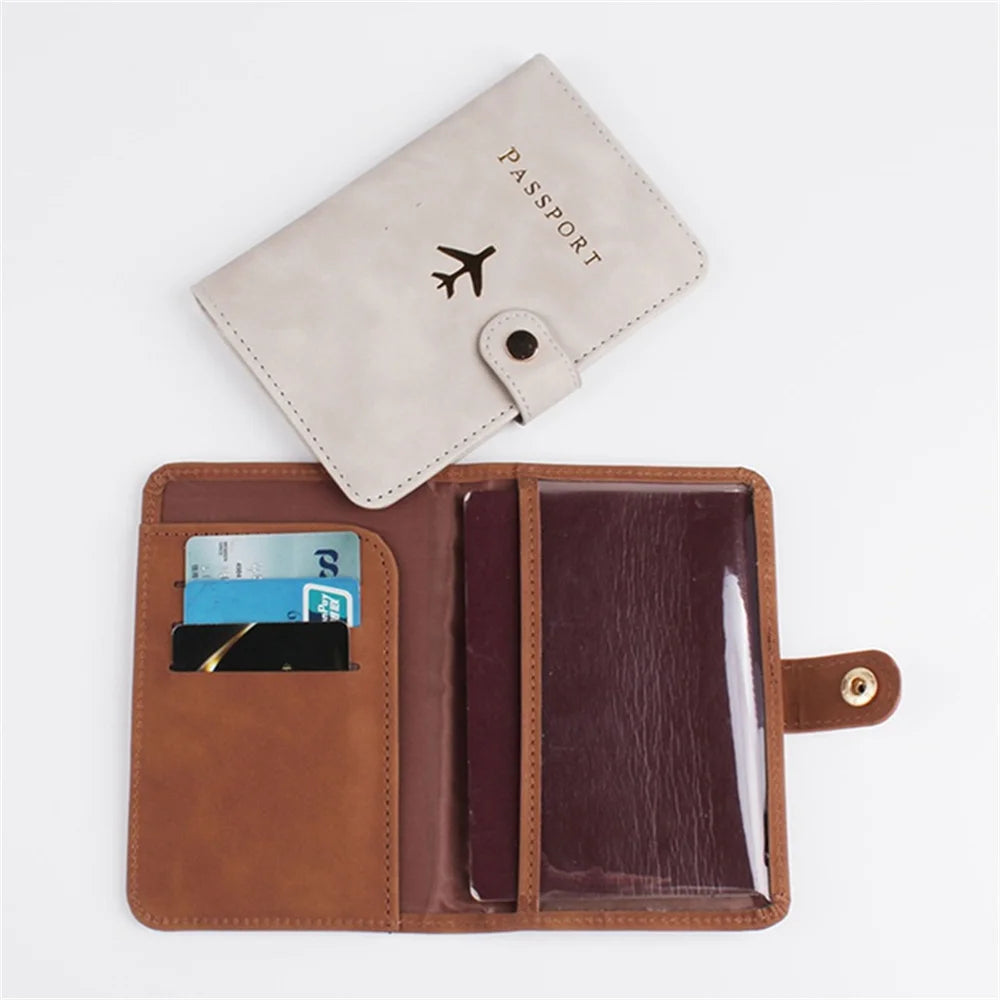 Airplane Pattern Travel Passport Holder & Luggage Tag Set