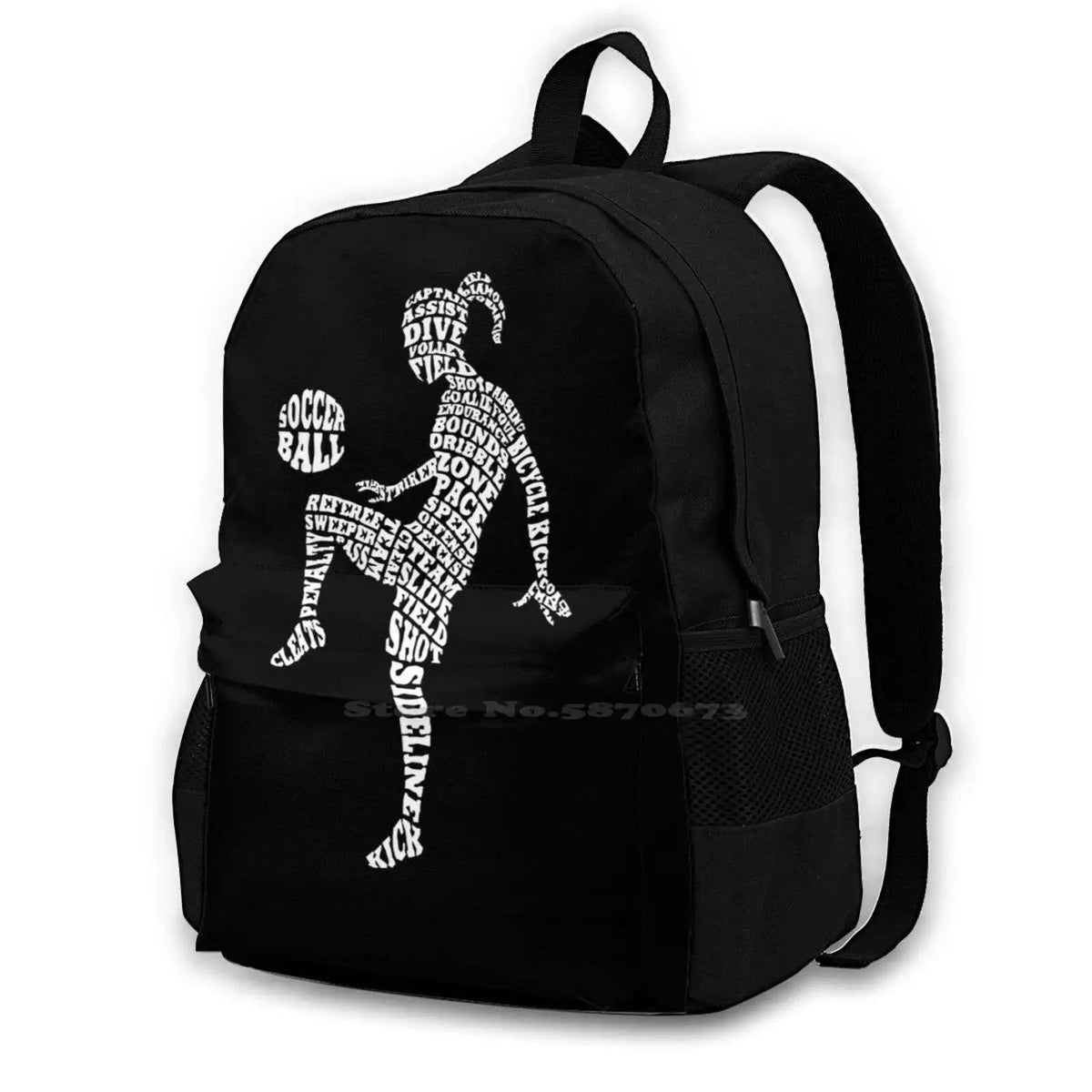 Soccer Player Kids Girls T-Shirt Teen College Student Backpack