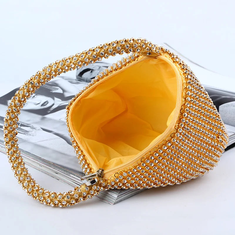 Soft Beaded Women Evening Bags Cover Open Style Wedding Handbags
