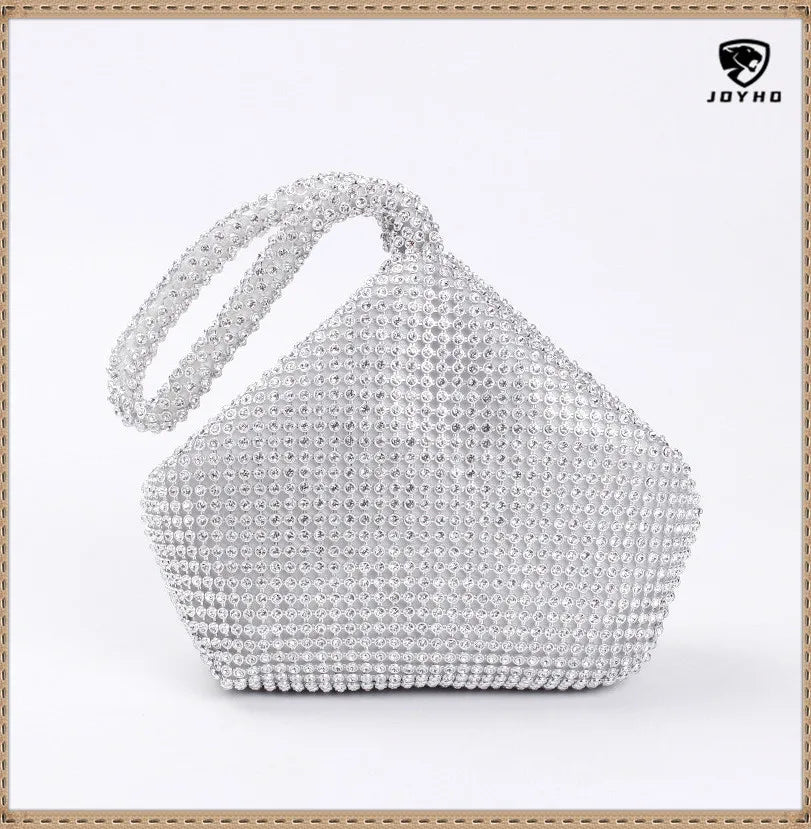 Silver Crystal Evening Bags for Women